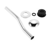 Kit de Pièces pour Urinoir Mural, Tube Coudé Inox, Joint Étanche | Installation Facile, Usage Salle de Bain, Longueur 18cm, Argenté, Accessoires Inclus pour Rénovation