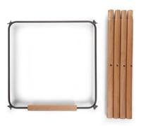 Kit de pieds longs pour chaise haute Evolu + repose-pieds en bois naturel gris