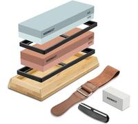 Kit de pierres à aiguiser japonaises - 400, 1000, 3000, 8000 - pour un affûtage optimal