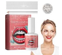 Kit de pierres dentaires, pierres précieuses amovibles avec GIue, gemmes de dents tendance, kit de colle, décorations de dents, bijoux pour hommes, femmes, adultes, esthéticiennes