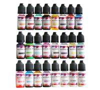 Kit De Pigments En Résine Époxy, 24 Couleurs, 10ml, Art, Encre, Alcool, Liquide, Colorant, Diffusion, Uv, Fabrication De Bijoux