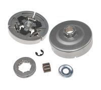 Kit de pignon de tambour d'embrayage .400"-7T + embrayage pour tronçonneuse Stihl 064 066 MS640 MS650 MS660 MS661 MS640R MS640RW MS640W MS650R MS660W 1122 007 1002 122 12 60 2005, Gris