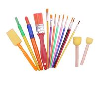 Kit De Pinceaux À Peinture, 15 Pièces, Éponge De Maternelle, Bricolage, Artisanat Graffiti, Outils De Dessin, Cadeau Pour Enfants
