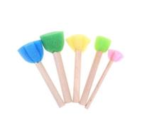 Kit De Pinceaux À Tampons En Éponge Pour Enfants, 5 Pièces, Dessin De Fleurs, Jouets De Peinture, Jouets Éducatifs