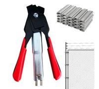 Kit de pinces à agrafes Hogring avec 2 500 clous en C | Pince de clôture pour coussins de siège de voiture, housses de siège, travaux d'ameublement, cages pour animaux et animaux