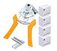 Kit de Pinces à Anneaux de Porc Avec 2400 M Agrafe, Outil à Main en Acier Inoxydable Pince Pour Grillage Pour RéParation Ou L'Installation de Cages Pour Animaux Compagnie,Poulaillers,Cages D'Oiseaux
