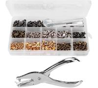 Kit de pinces à rivets double face - MARQUE - 240 Sets - Fer haute résistance - Pour ceintures et vêtements