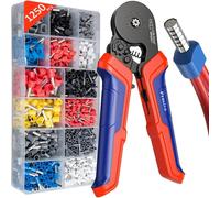 Kit de pinces à sertir, 0,25–10 mm², 1250 pièces, pour fils simples et fils torsadés, avec jeu de manchons isolés