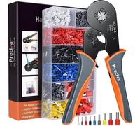 Kit de pinces à sertir de 0,08 à 16 mm², comprenant 1200 cosses à sertir carrées. Pince à sertir, pince à sertir