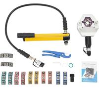 Kit de pinces à sertir pour tuyau climatique - F7842F - Presse hydraulique manuelle - 7 matrices - 4 t/4.000 kg - alliage d'aluminium - poignée 34 cm