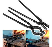 Kit de Pinces de Serrurier pour la Fabrication de Couteaux avec Mâchoire de Loup et V-Bit - Starter Débutant d'Outils de Forge avec Étau d'Enclume