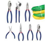 Kit de pinces,Pince à bec long et multiprise - Jeu De 7 Pinces Automobile,pour Automobile, Extérieur, Construction, Maison, Bricolage, Jardin, Atelier, Plomberie, Électricité, Loisirs créatifs