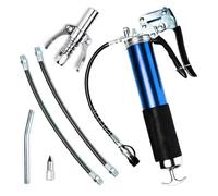 Kit de pistolet à graisse d'huile, outil d'entretien robuste, Injection graissage 400CC, 7000PSI, poignée manuelle, coupleur pompage haute pression Industriel(Blue Set)