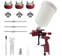 Kit de pistolet à peinture - Buses de 1,4 / 1,5 / 1,8 mm - Acier inoxydable