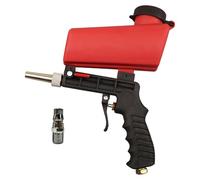 Kit de pistolet de sablage à 90 psi avec alimentation par gravité - Pistolet de sablage à main avec 2 embouts de buse et régulateur d'air pour enlever la peinture, la rouille, les taches et la crasse
