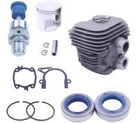 Kit de piston cylindrique de 50 mm compatible avec Stihl TS410 TS420 TS 410 420 Scie à tronçonner remplace 4238 020 1202 Pièces de rechange 13 en 1 Kit cylindre et piston
