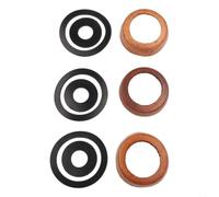Kit de pistons en cuir de vache avec 6 joints toriques en silicone | Cuir de vachette naturel, anneaux en silicone flexibles, résistants à l'abrasion, fermeture hermétique, utilisation durable