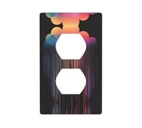 Kit de plaque murale double face arc-en-ciel coloré, couvercle de prise électrique, taille standard : 11,4 x 7,9 cm