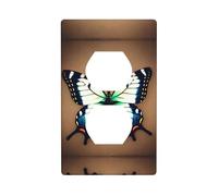 Kit de plaque murale double face avec petit papillon mignon, couvercle de prise électrique, taille standard : 11,4 x 7,9 cm