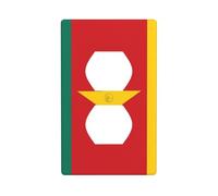 Kit de plaque murale double face drapeau du Cameroun pour prise électrique, taille standard : 11,4 x 7,9 cm
