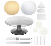 Kit de Plateau Tournant Pâtisserie en Alliage d'Aluminium avec Plateaux à Gâteaux, Outils De Pâtisserie pour Décoration de Gâteau