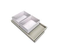Organisateur de dressing avec coulisses - 2 paniers - 800 mm - gris EMUCA