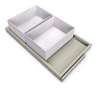 Organisateur de dressing avec coulisses - 2 paniers - 800 mm - gris EMUCA