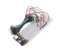 Kit de platine d'expérimentation sans soudure avec 830 trous, module d'alimentation noir et 65 fils, kit d'apprentissage électronique pour la conception de circuits, carte pour projets de bricolage