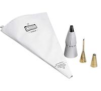 Kit de poches à douille Kaiser Inspiration originales 5 pièces, poche à douille réutilisable avec douilles, adaptateur et 3 douilles à douille, résistant à l'ébullition, guide de découpe, passe au la