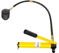 Kit de poinçonnage hydraulique 15 tonnes - Outil de défonçage et de percée - 10 matrices de 16 à 101 mm - Pour tôles métalliques - Livré avec une mallette de transport - Jaune
