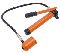 Kit de poinçonnage hydraulique 80 kN - Pompe manuelle - 6 matrices - Pour tôles en acier inoxydable et en aluminium de 3,2 mm - Livré avec une mallette de rangement - Couleur : orange