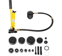 Kit de poinçonnage hydraulique - SYK-15T - Force de compression 15 t - 10 matrices 16-101 mm - Course 25 mm - Métal jusqu'à 3,5 mm - Pour inox/plastique/plastique renforcé - Jaune