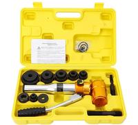 Kit de poinçonnage hydraulique - TPA-8 - 90 kN - 6 matrices - Course 22 mm - Tailles de trous 22,5–60,8 mm - Acier ≤3,2 mm - Jaune