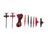 Kit de pointes de test en laiton, ensemble de pointes de test pour multimètre, sondes à pointe fine pour la maintenance électrique, cordons PVC doublement isolés avec clips,