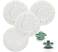 Kit de polissage de voiture 4 pièces avec bonnets de polissage en microfibre (12 à 15 cm) - Polissage sans rayures pour peinture, moto et meubles en bois, universellement compatible avec les