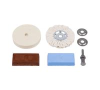 Wolfcraft Kit de polissage 2178000 – Set Hobby 1 pc(s) – 5 outils pour perceuse (feutre, coton)