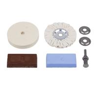 Wolfcraft Kit de polissage 2178000 – Set Hobby 1 pc(s) – 5 outils pour perceuse (feutre, coton)