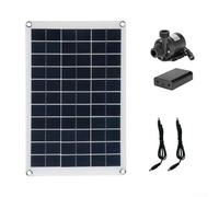 Kit de pompe à eau solaire 50 W avec débit de 800 L/h et élévation de 5 m, pompe de fontaine pour bassin de jardin avec panneau monocristallin pour cascade, aquarium, circulation et alimentation de