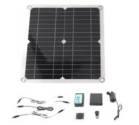 Kit de pompe à eau solaire DC12V, panneau solaire 50W, pompe de fontaine d'eau 22W avec boîtier de batterie, contrôleur de synchronisation noir