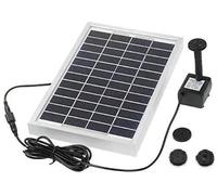 Kit de pompe à eau solaire pour fontaine – Pompe submersible pour étang – Panneau solaire de 5 W – Débit de 170 litres par heure – Boîtier en métal – Adapté aux fontaines de jardin et à l'aération des
