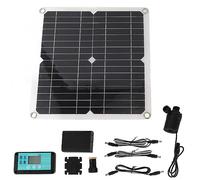 Kit de Pompe à Eau Solaire Topiky 50W 22W, Noir, Classique, Pompe à Panneau Solaire avec Boîtier de Batterie et Contrôleur de Synchronisation
