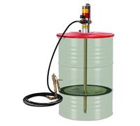 Kit de pompe à graisse à air comprimé pour fûts de 55 gallons, comprend un tube de 4,9 m, un capuchon de tambour et un plateau, idéal pour les applications de graissage et d'entretien rapides