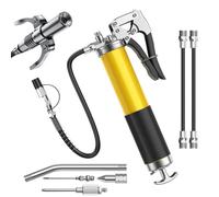 Kit de pompe à graisse - Poignée pistolet - Usage intensif - Sans fuite - Tuyau flexible - Raccord verrouillable - Pour la réparation automobile