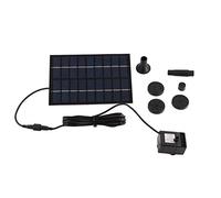 Kit de pompe de fontaine à eau alimenté par panneau solaire DC 4,5~10V | Fontaine de oxygénation de paysage remplaçable à buses multiples avec panneau solaire 7,09 × 4,72 pouces