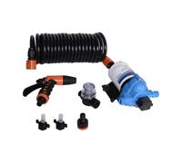 Kit de pompe de lavage 24 V, 156 W, 70 psi, 11,6 l/min, 4,8 bar | Washdown Kit de pompe de lavage de pont automatique avec tuyau de 6 m et pistolet pulvérisateur pour voiture, camping-car