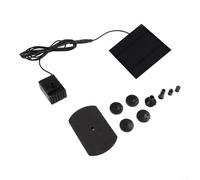 Kit de pompe solaire pour fontaine de jardin avec panneau de 1,5 W et buses multiples pour bain d'oiseaux et étang