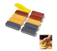 Kit de Ponçage 180 Pièces Papier de Verre 9 Grains 80-1000 Cale à Poncer | Cale Mousse PU Bekecidi 9 x 2,8 cm Abrasif Bois Métal Plastique Carrosserie Meuble Bricolage