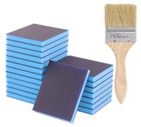 Kit de ponçage comprenant 20 blocs de ponçage réutilisables et une brosse pour peinture, adaptés au bois et au métal