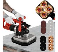 Kit de ponçage pour sols en béton, ponceuse électrique 3600 W avec éclairage LED, raboteuse de surface à 6 vitesses pour un ponçage impeccable du béton, du ciment, du marbre ( Without extension rod)
