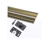 Kit de porte coulissante en aluminium de 299,7 cm pour portes d'armoire et d'armoire, guide de poulie à double glissière, facile à installer, parfait pour la rénovation de la maison et solution